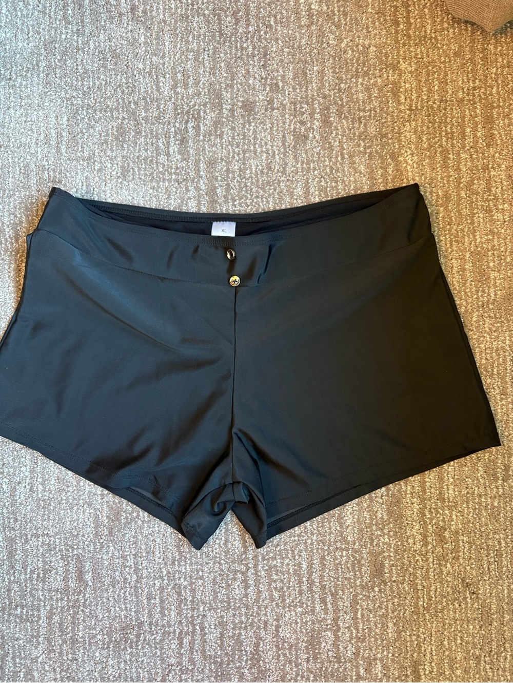 NWOT Women’s Black Stretch Swim Shorts or Cheer Shorts Size XL